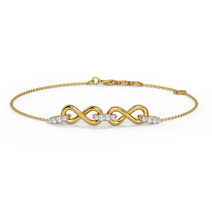 Twist And Twirl Infinity Diamond Bracelet