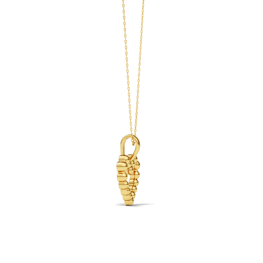 Heart Disc Gold Pendant